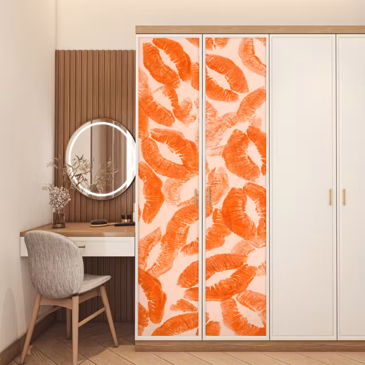 Deursticker - Oranje kusafdrukken - Liefde — 5