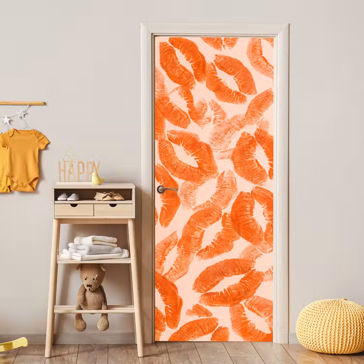 Deursticker - Oranje kusafdrukken - Liefde — 6