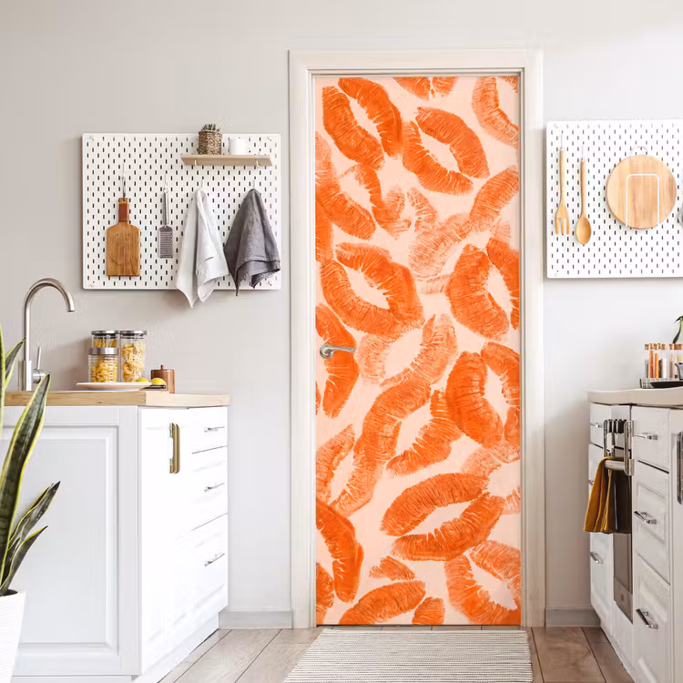 Deursticker - Oranje kusafdrukken - Liefde — 7