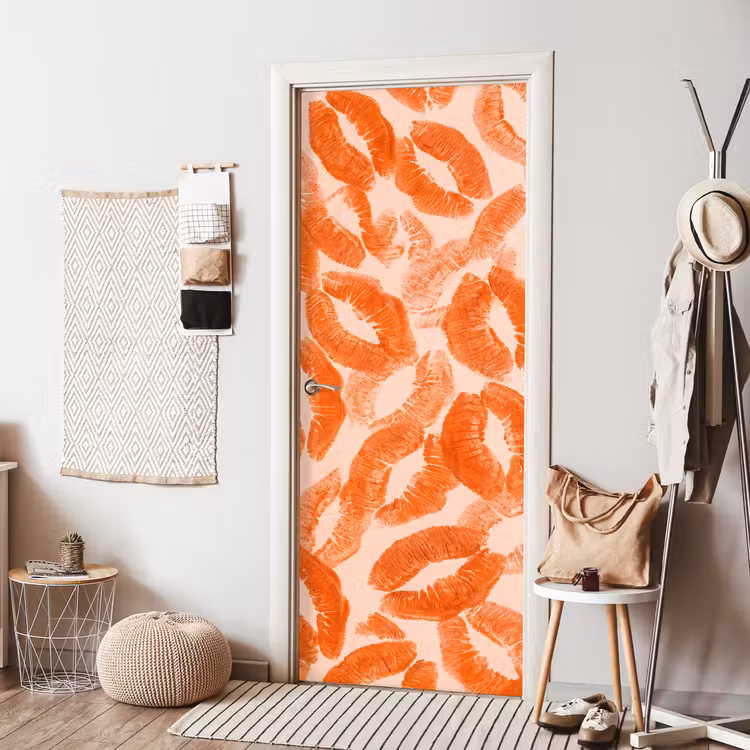 Deursticker - Oranje kusafdrukken - Liefde — 8
