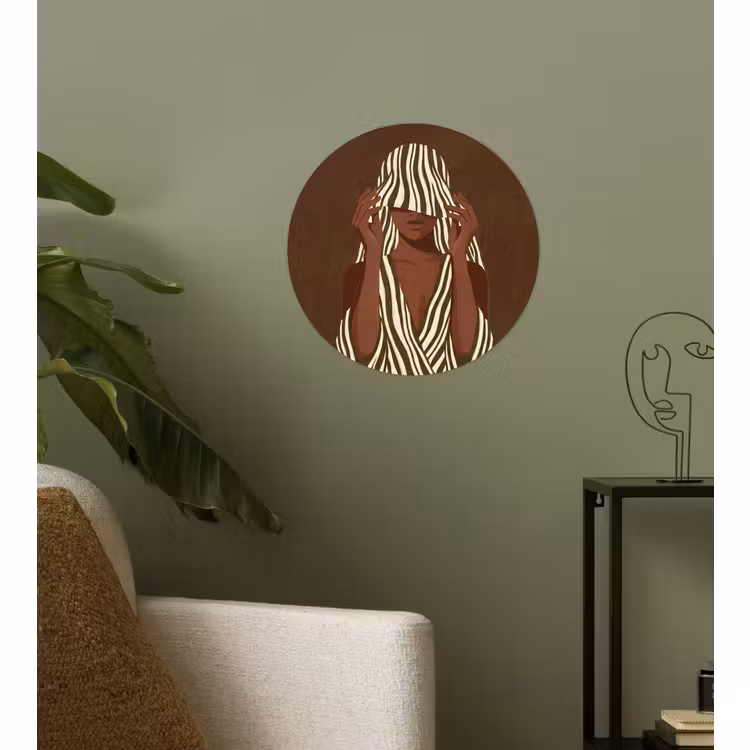 Behangcirkel - Vrouw - Patroon - Groen — 3