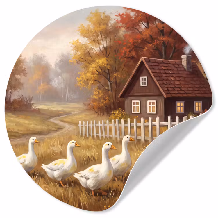 Behangcirkel - Vogel - Huis - Natuur — 1