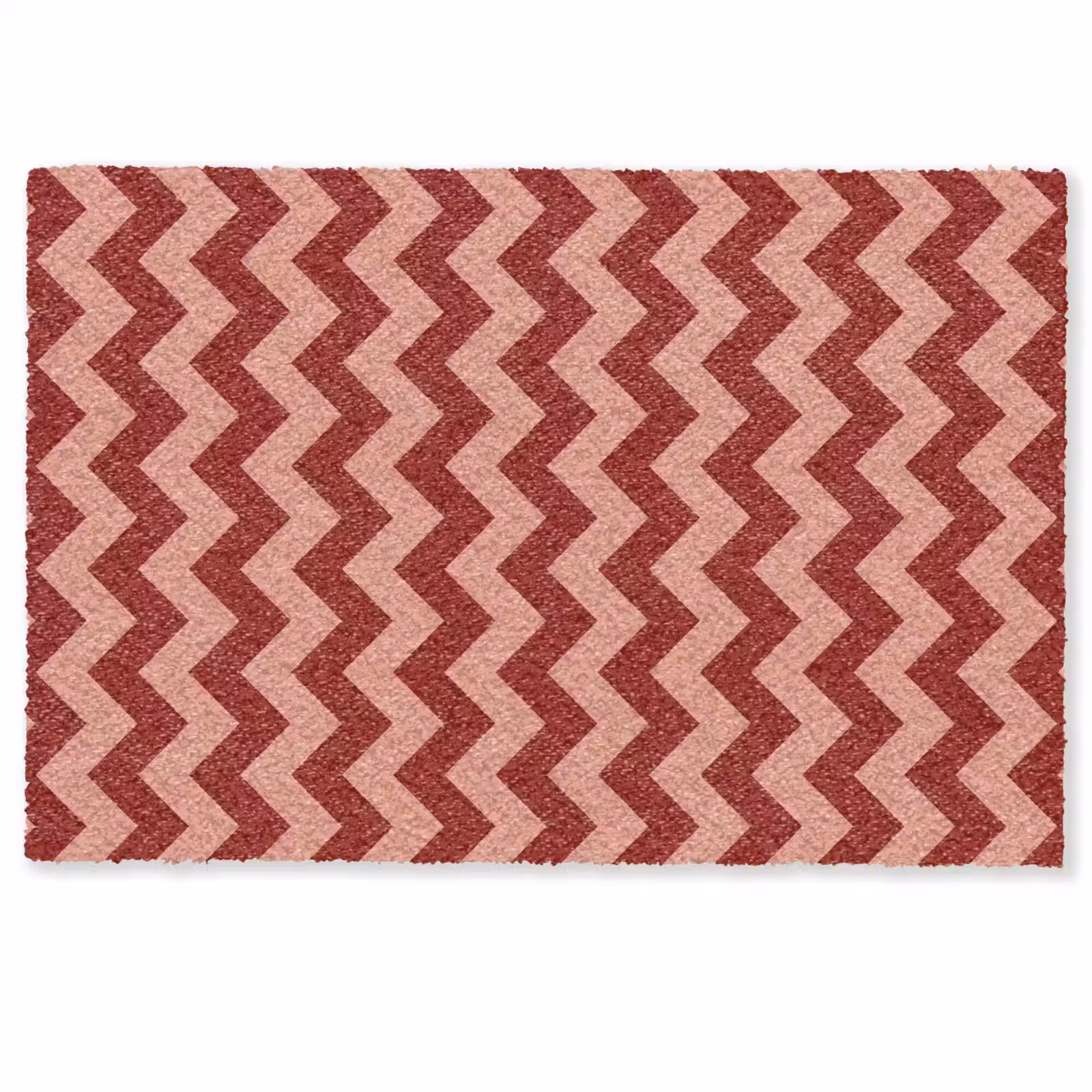 Deurmat - Zigzag - Strepen - Patroon - Rood — 1