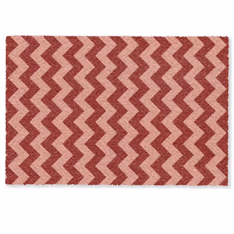 Deurmat - Zigzag - Strepen - Patroon - Rood — 1