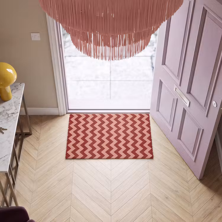 Deurmat - Zigzag - Strepen - Patroon - Rood — 4