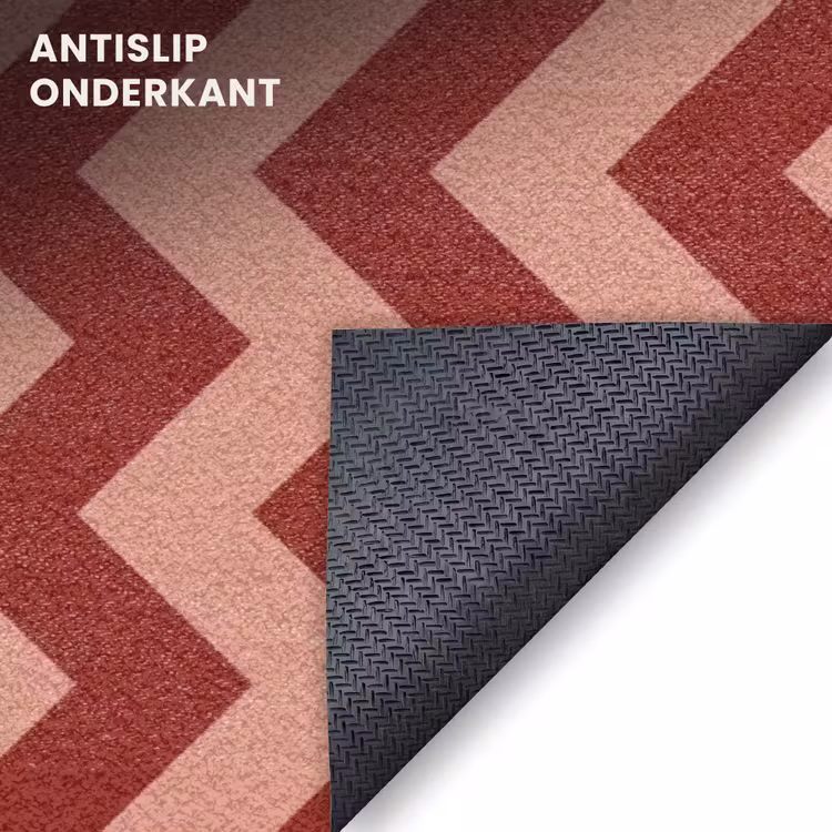 Deurmat - Zigzag - Strepen - Patroon - Rood — 6