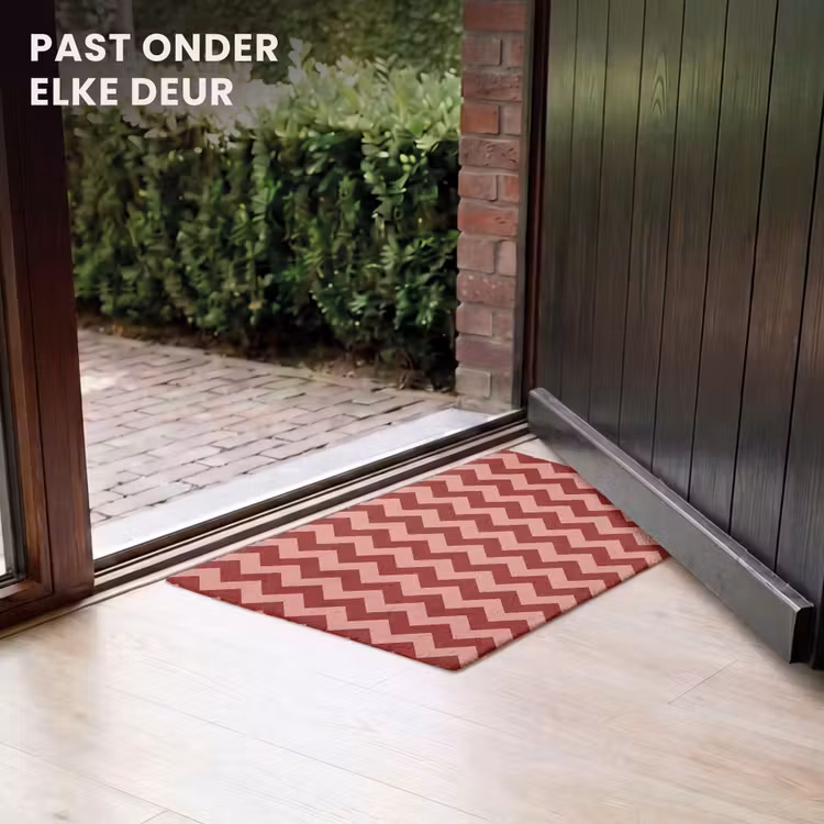 Deurmat - Zigzag - Strepen - Patroon - Rood — 7