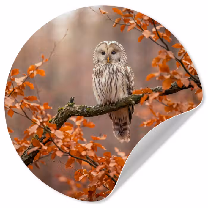Behangcirkel - Vogel - Boom - Herfst
