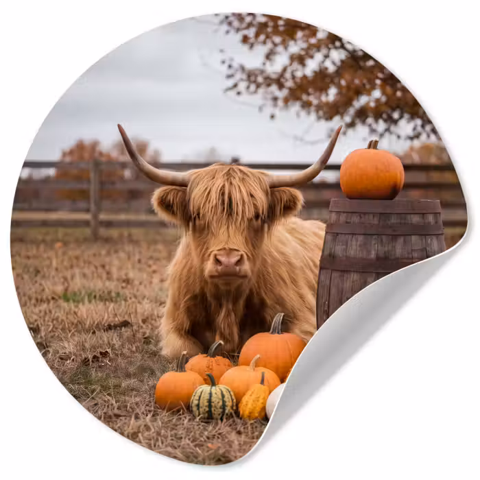 Behangcirkel - Rund - Pompoen - Herfst