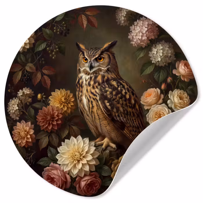 Behangcirkel - Vogel - Dieren - Kunst
