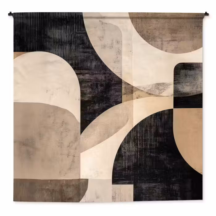 Wandkleed - Abstract - Vormen - Modern - Beige