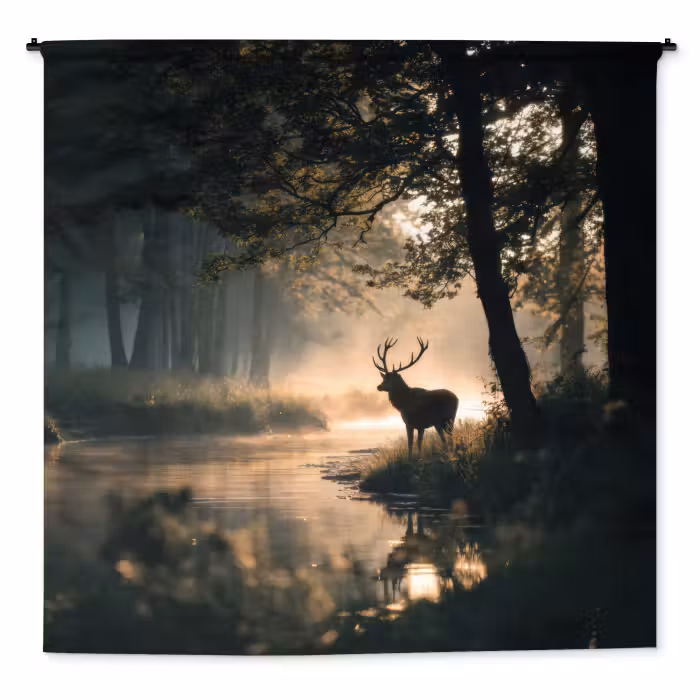 Wandkleed - Hert - Bosbeek - Mystiek