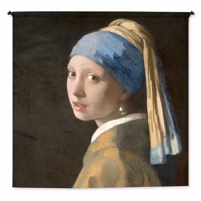 Wandkleed - Meisje met de Parel - Schilderij van Johannes Vermeer