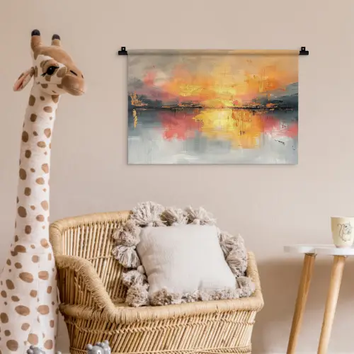 Modern - Abstract - Goud - Roze Wandkleed katoen klein -wsfeer5_kind