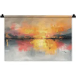 Modern - Abstract - Goud - Roze Wandkleed katoen klein -zz3d