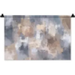 Penseelstreken - Schilderij - Beige Wandkleed katoen klein -zz3d