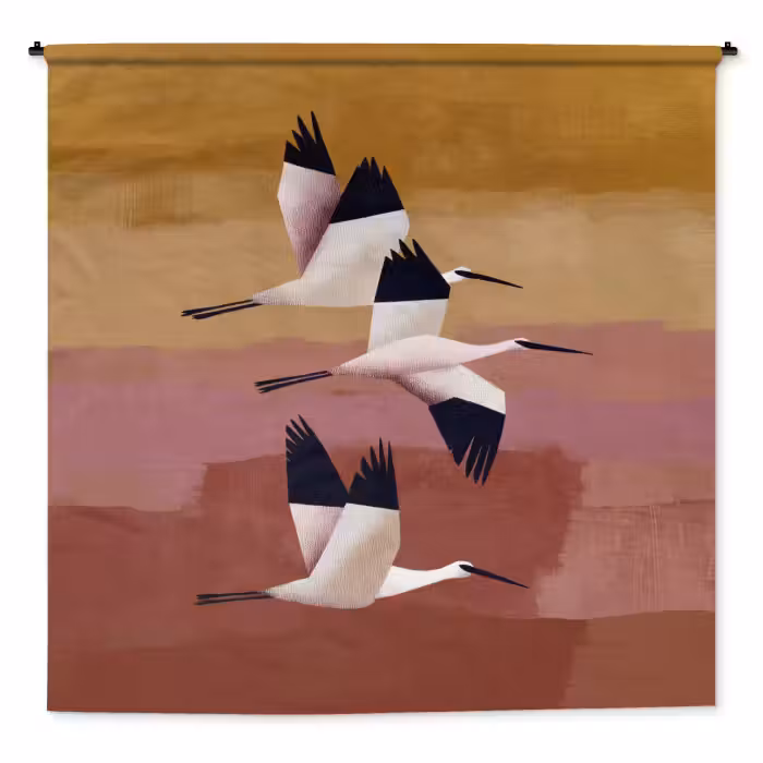 Wandkleed - Vogels - Snavel - Abstract