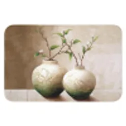 Bloemen - Vaas - Wit - Botanisch - Beige WCmat klein -3d
