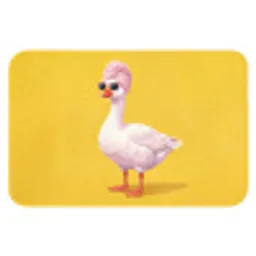 Eend - Zonnebril - Geel WCmat klein -3d