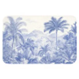 Tropisch - Jungle - Blauw WCmat klein -3d