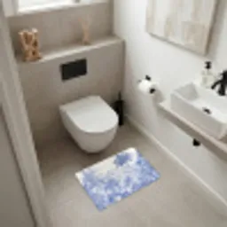 Tropisch - Jungle - Blauw WCmat klein -sfeer1