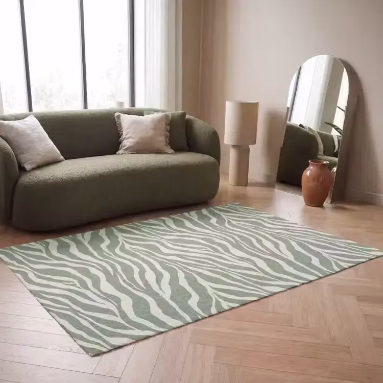 Vloerkleed - Zebra - Motief - Groen